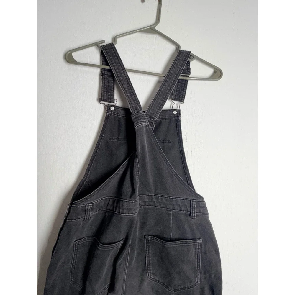 Cotton On Kids Black Denim Overalls Slim Leg Dungarees Size 14Y